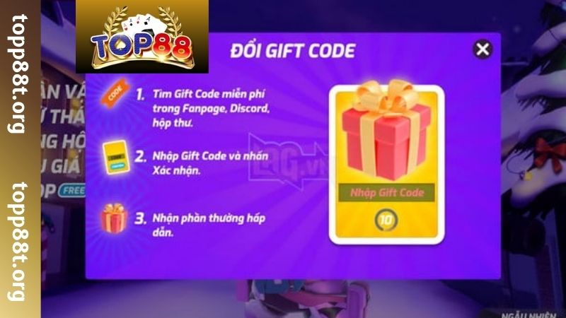 Hướng dẫn các bước nhận code TOP88 nhanh chóng