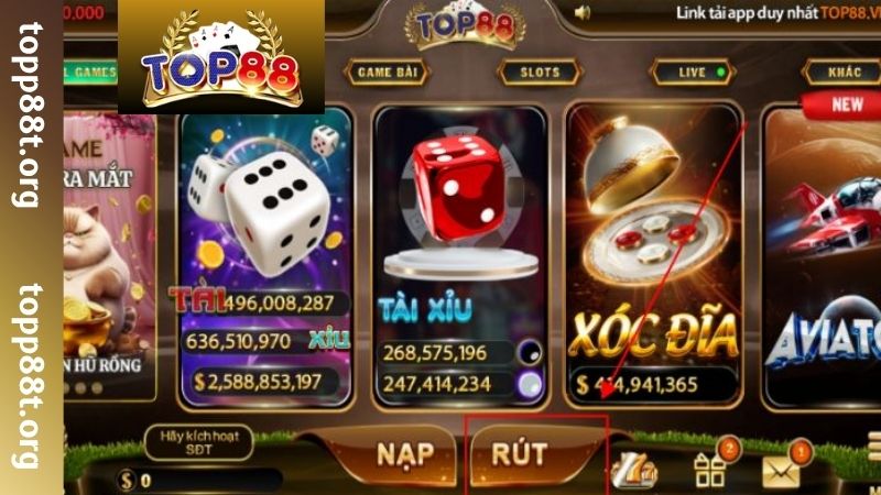 Nắm rõ lưu ý để rút tiền TOP88 thành công